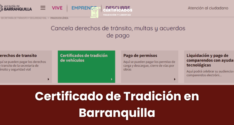 certificado de tradicion en barranquilla